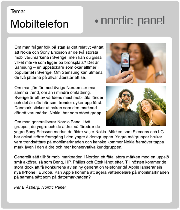 Tema: Mobiltelefon